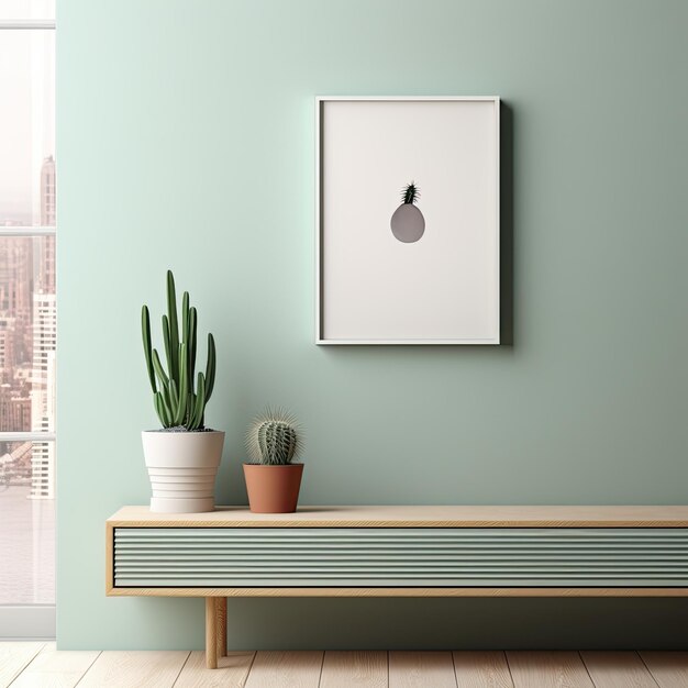 picture frame on wall mockup