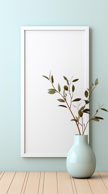 Photo picture frame on wall mockup