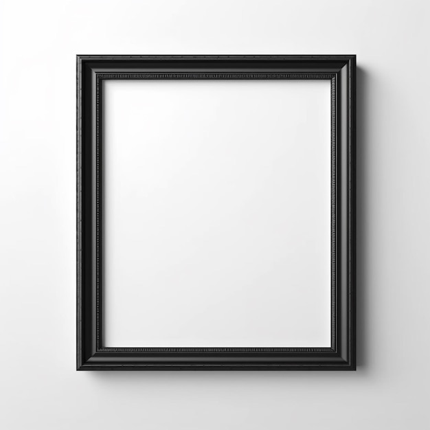 A picture frame with a black frame on the wall