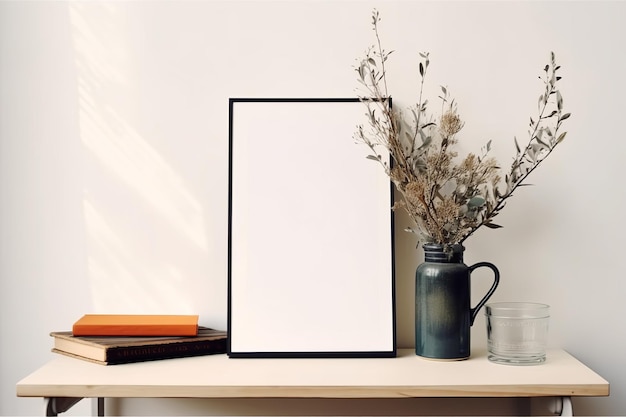 Picture Frame with a Clean White Canvas