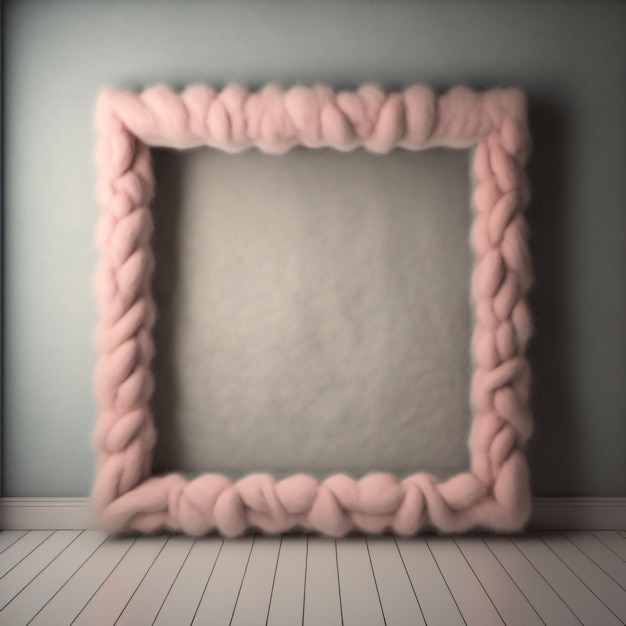 Photo a picture frame with a pink border and a white frame with a pink border.