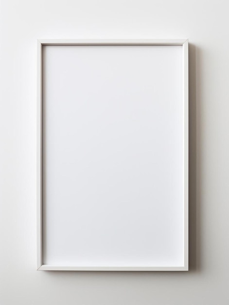 Photo a picture frame with a white frame on the wall