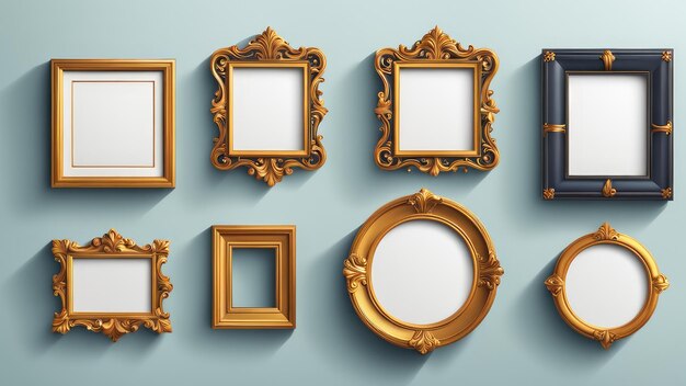 Photo picture frames element collection