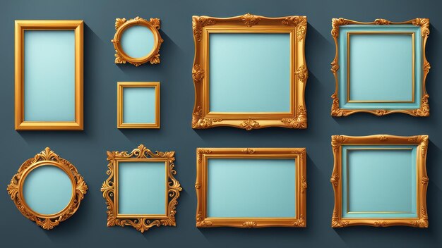Photo picture frames element collection