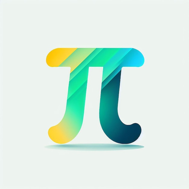 A picture of Free vector gradient pi number illustration