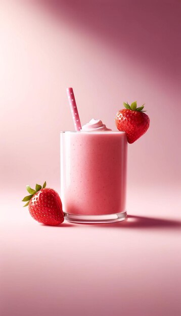 Picture a fresh strawberry smoothie in a glass