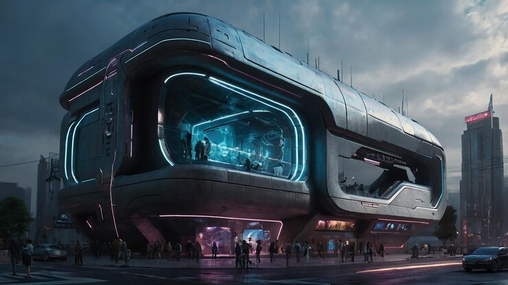 Photo a picture of a futuristic spaceship that says quot space quot