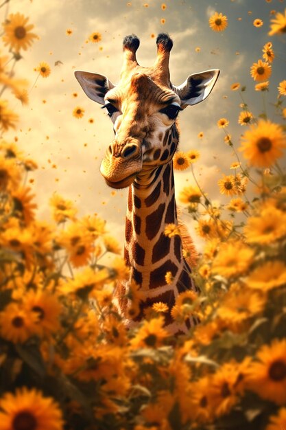 Foto immagine di una giraffa