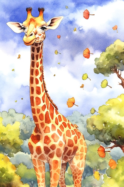 Foto immagine di una giraffa