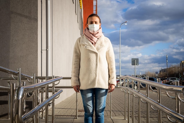 A picture of a girl in a mask isolated Covid19 pandemic