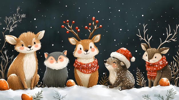 a picture of a group of animals with a sweater on it