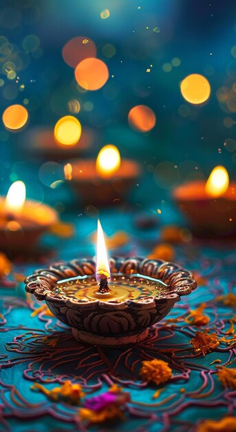 Foto immagine di un felice diwali