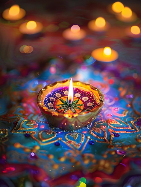 Foto immagine di un felice diwali