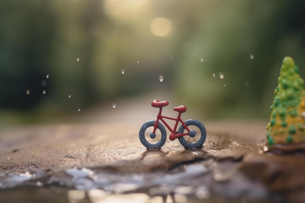 하이킹이나 자전거 타기와 같은 건강한 야외 활동 사진 세계 보건의 날 보케 Generative AI