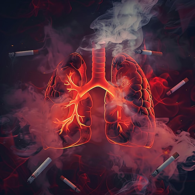 a picture of a heart with cigarettes in it