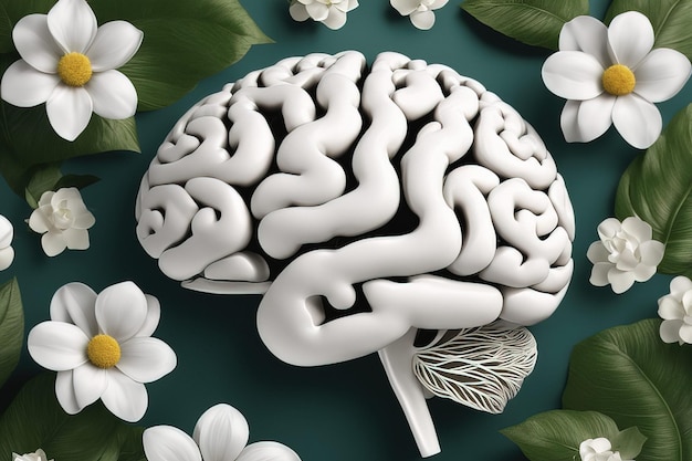 изображение человеческого мозга со словом мозг на нем.