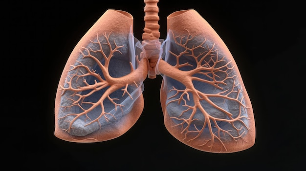 A picture of a human lung