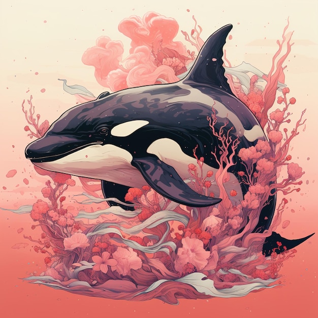 a picture of a killer whale and the whale is called killer whale.