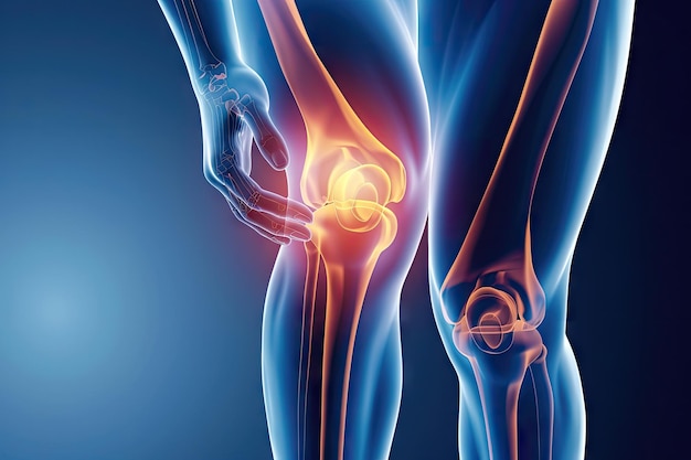 a picture of a knee and knee that has a knee injury