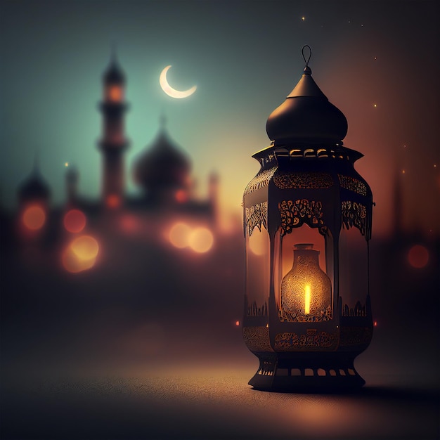 A picture of a lantern with the words eid on it