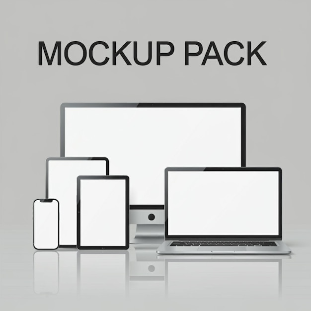 a picture of a laptop and a monitor with a white background with a black and white screen