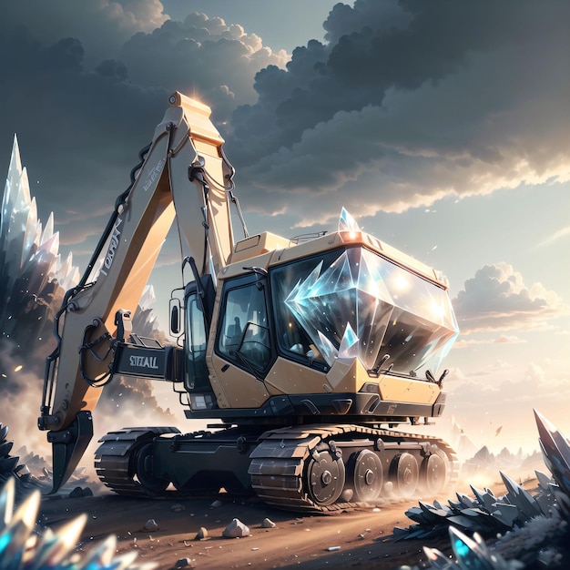 A picture of a large excavator