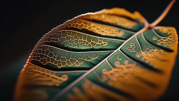 Picture of leaf created with Generative AI technology
