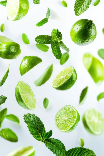 a picture of limes and limes with the background