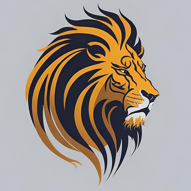 A picture of a lion Lion head logo for marketing