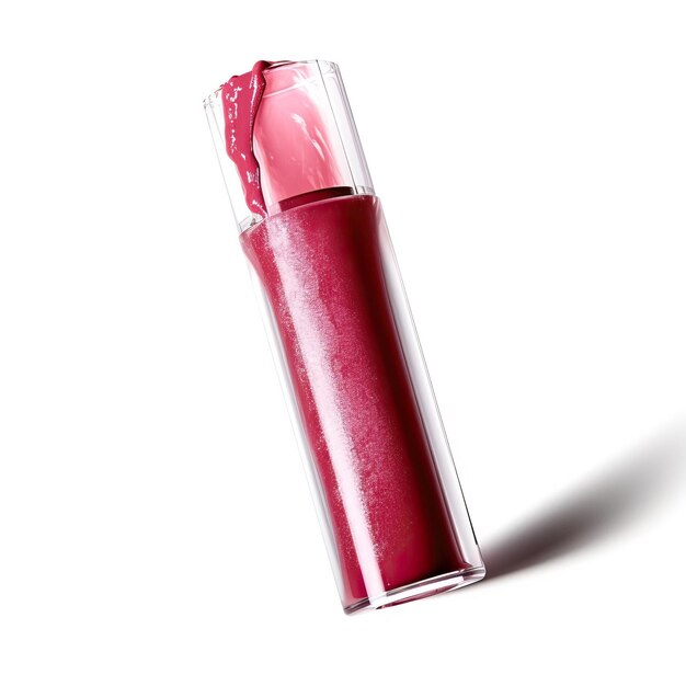 Photo picture of a lip gloss highly realistic photograph photo re white background hd photo isolated white