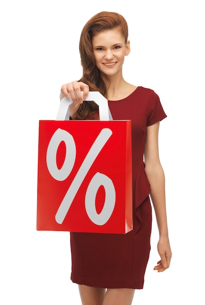 picture of lovely teenage girl with shopping bag