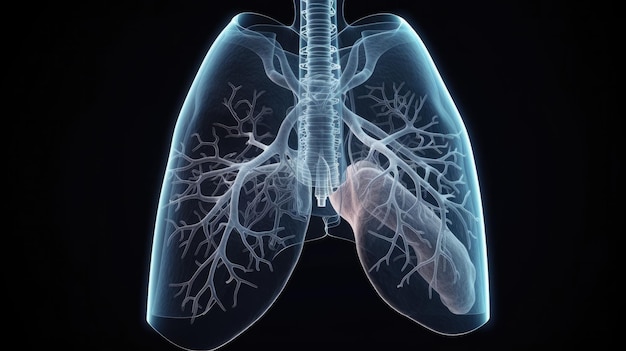 A picture of a lung with the word lung on it