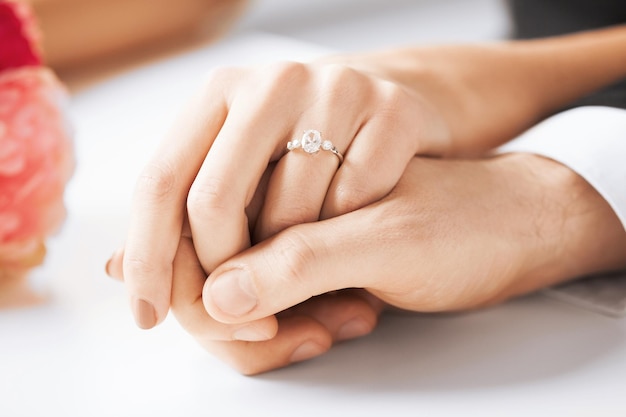 picture of man and woman with wedding ring