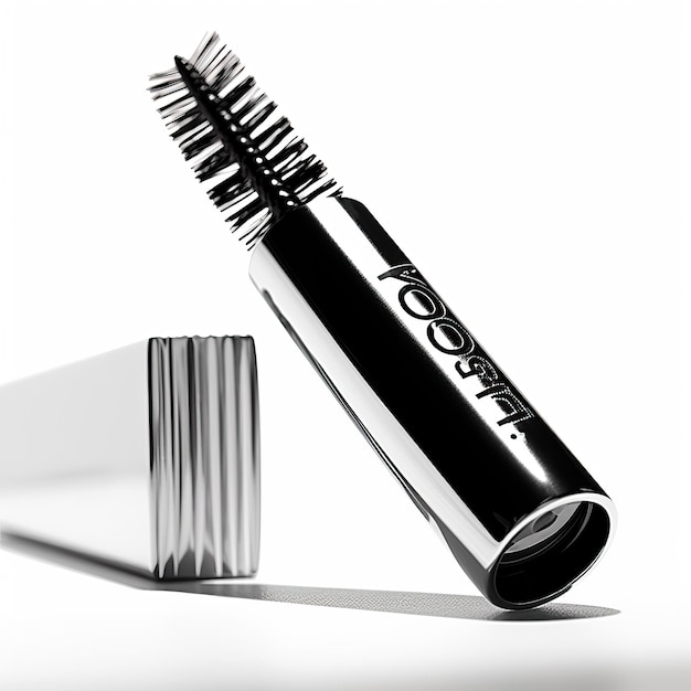 Photo picture of a mascara highly realistic photograph photo real white background hd photo isolated white