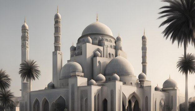 a picture of a mosque with a sky background