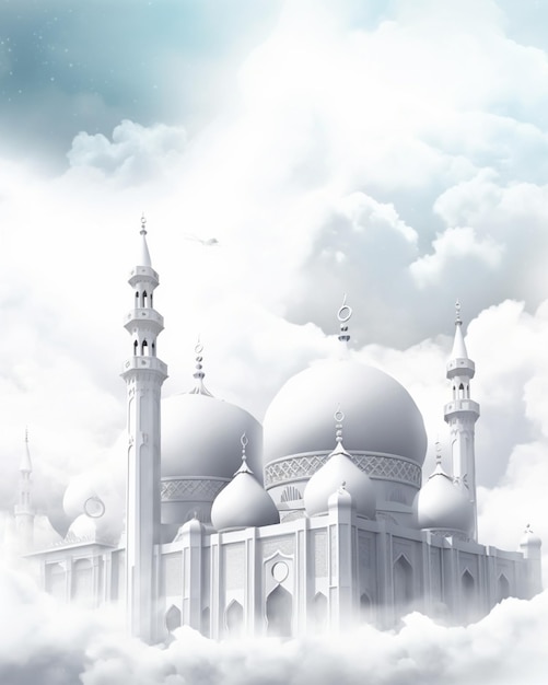 Изображение мечети со словами шейх зайед на ней