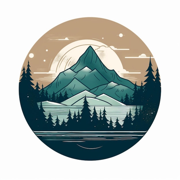 a picture of a mountain logo