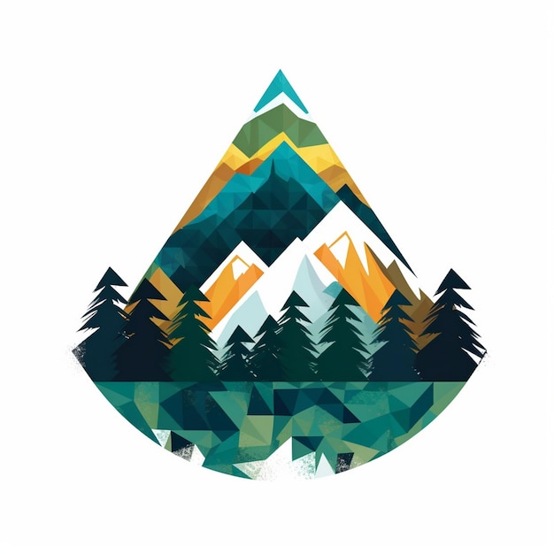 a picture of a mountain logo