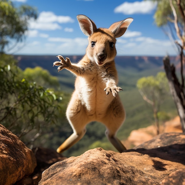 picture_of_cute_kangaroo_jumps_over_the_rock