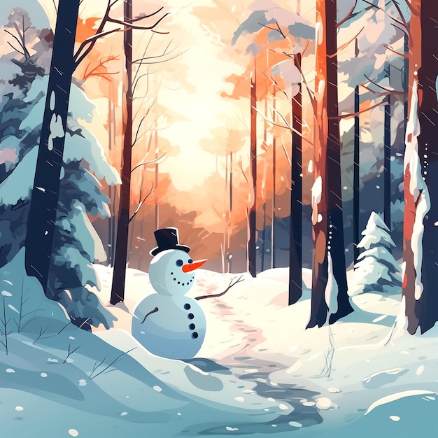 Фото Картинка снеговика