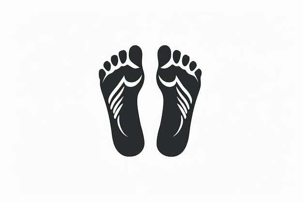 Foto un'immagine di un paio di piedi in bianco e nero può essere usata per raffigurare il contrasto o la diversità
