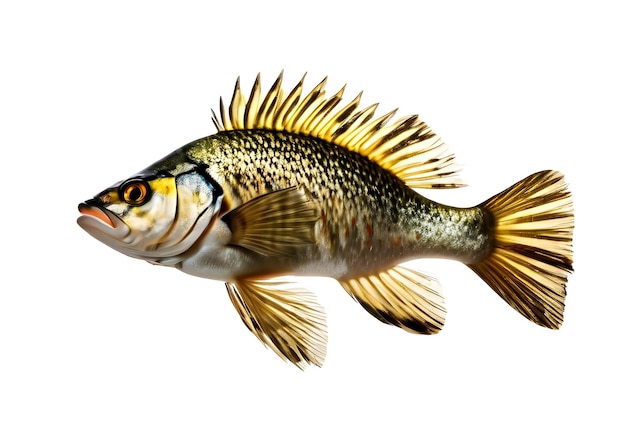 Picture of perch fish on white background