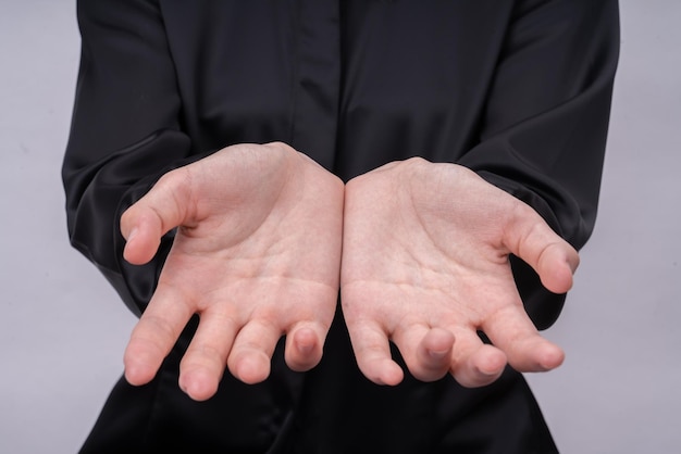 A picture of a person reaching out