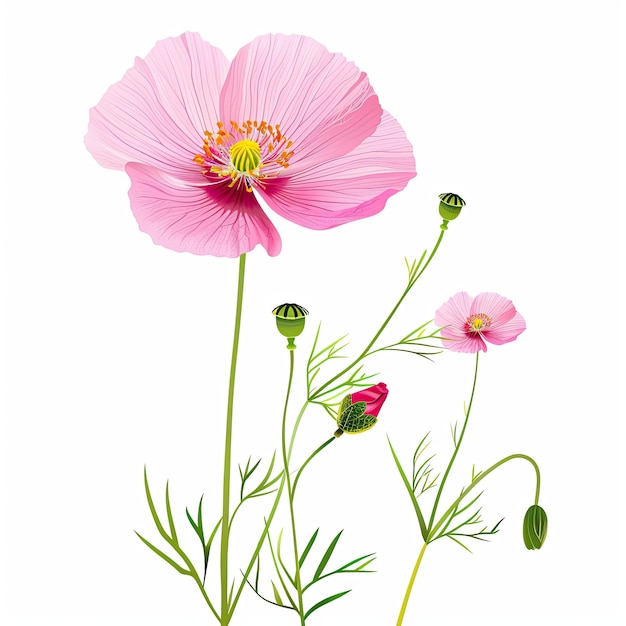 a picture of a pink flower with the word  spring  on it