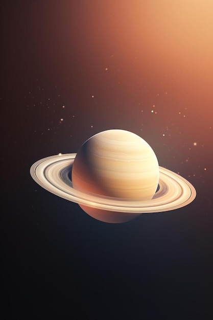 Foto un'immagine di un pianeta con un anello attorno ad esso