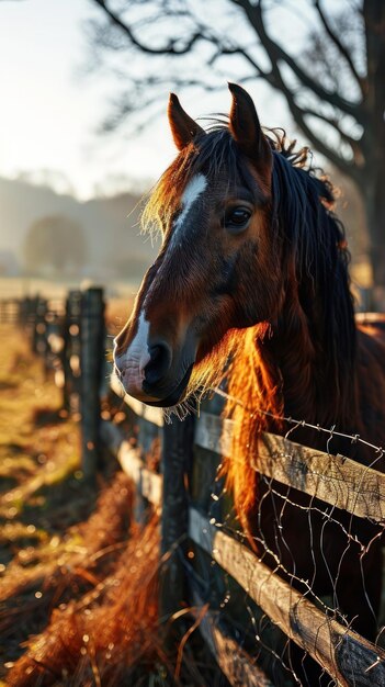 picture of portrait of horse outside