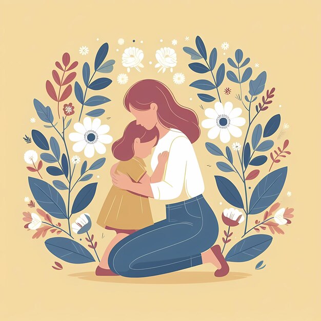 a picture of a pregnant woman with a floral background