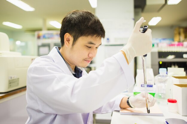 Picture of professional working in the laboratory