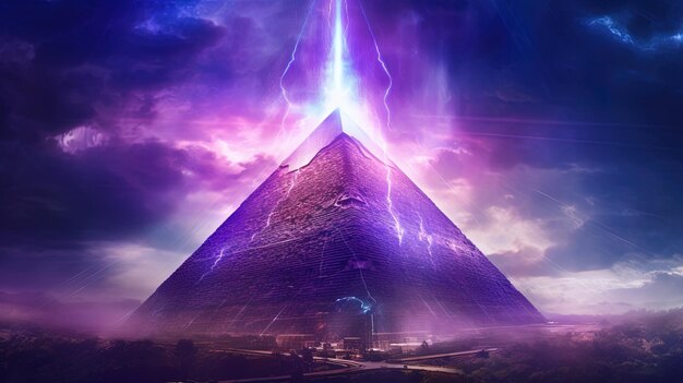 картинка пирамиды с молнией на ней