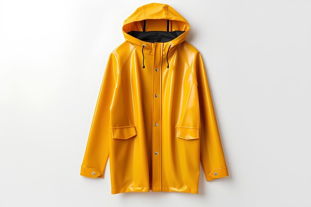 Photo a picture of a raincoat with removable hood